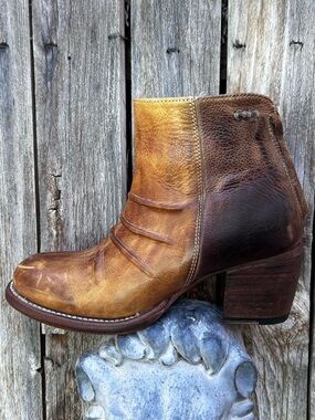 Bed Stu Arcane Leather Ankle Boot Bootie Tan Rustic 8